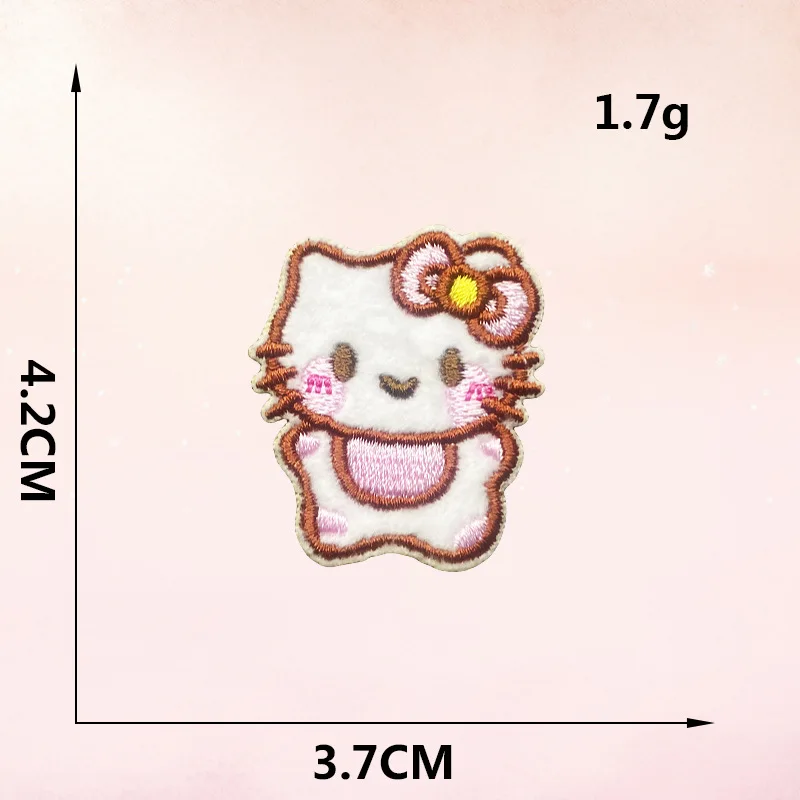 Miniso Cartoon Cinnamoroll Kuromi My Melody Embroidery Cloth Sticker Patch Hole Repair Decorative Self Adhesive Kawaii Sticker