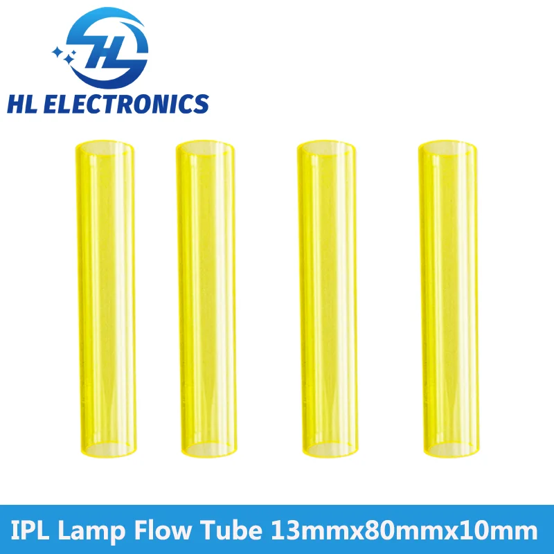 IPL yellow quartz tube glass tube UV filter lamp flow tube 13x80x10mm