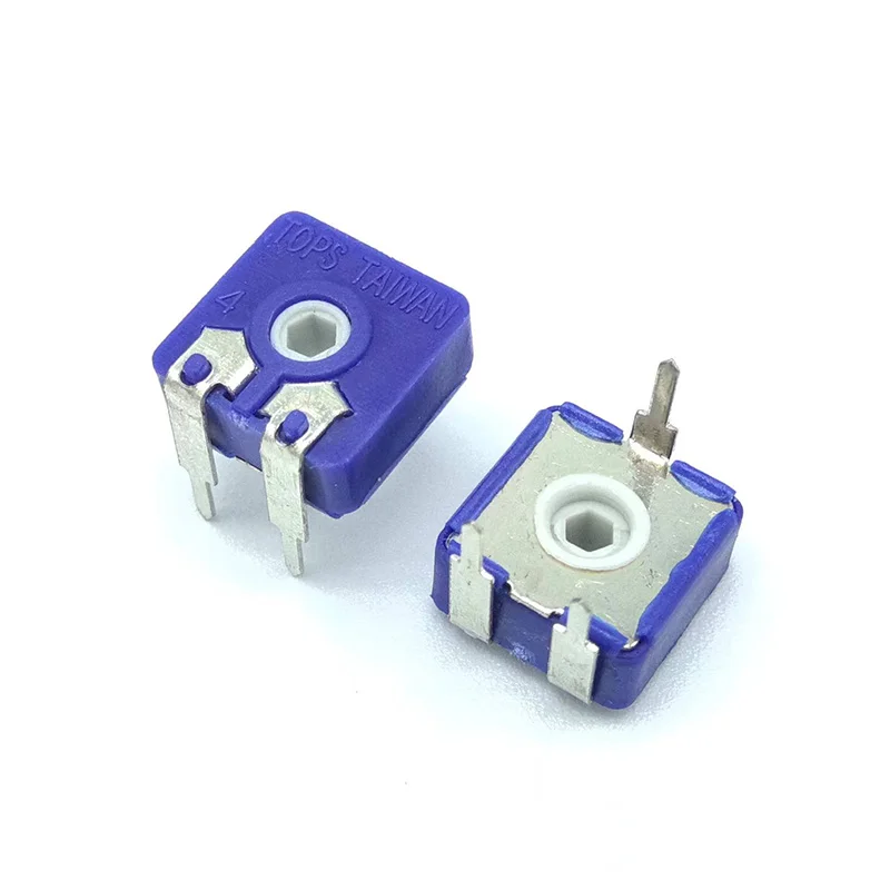 10pcs TAIWAN TOPS adjustable potentiometer CA9 Horizontal resistance 10K hexagonal hole PT10 replaces the Spanish PIHER