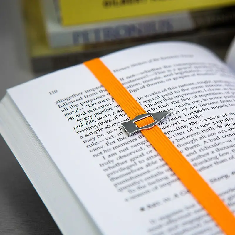 Creative Elastic Reading Metal Bookmark Stainless Steel Student Strap Bookmark Precise Positioning Bookmark Stationery Supplies