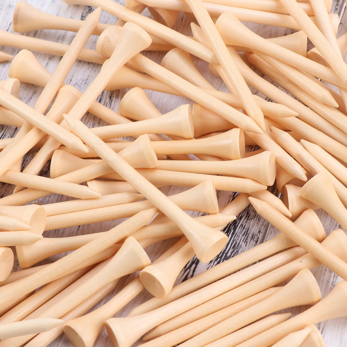 

100Pcs Wooden Tees Solid Wood Unbreakable Ball Nails 8.3cm Golf Training Accessories Outdoor Sports Supplies for Golfers