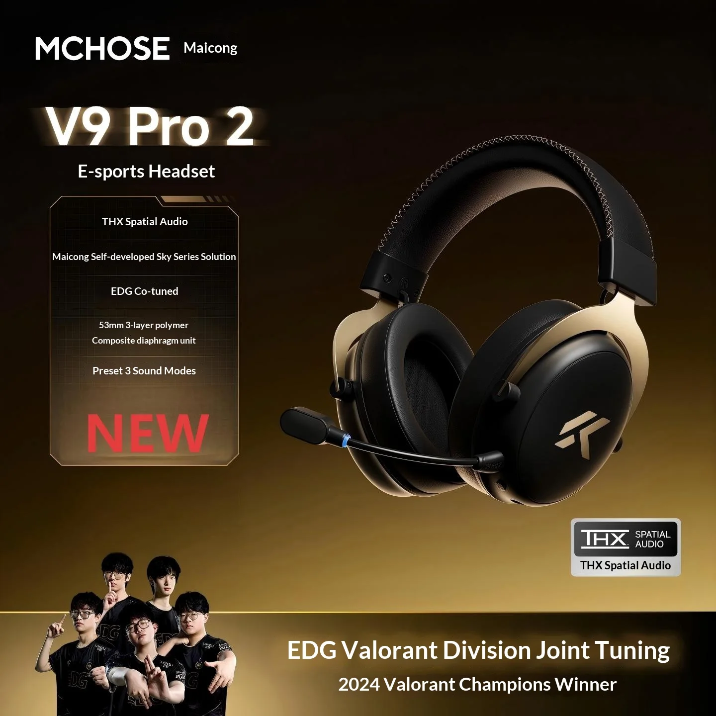MCHOSE V9 Pro Wireless Gaming Headset