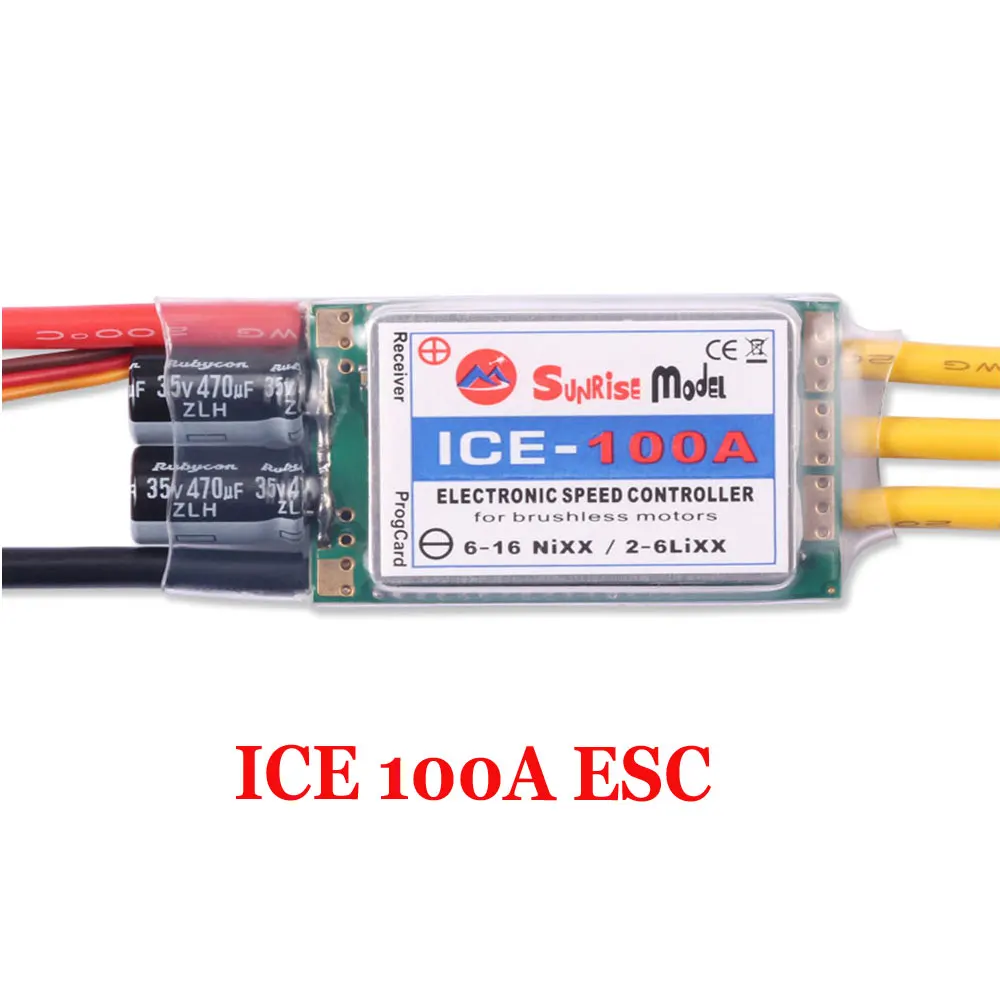 SunriseModel ICE 2-6S Helikopter Vliegtuig Borstelloze ESC met BEC Uitgang 18A 30A 40A 45A 60A 90A 100A 120A 150A voor RC Modellen DIY