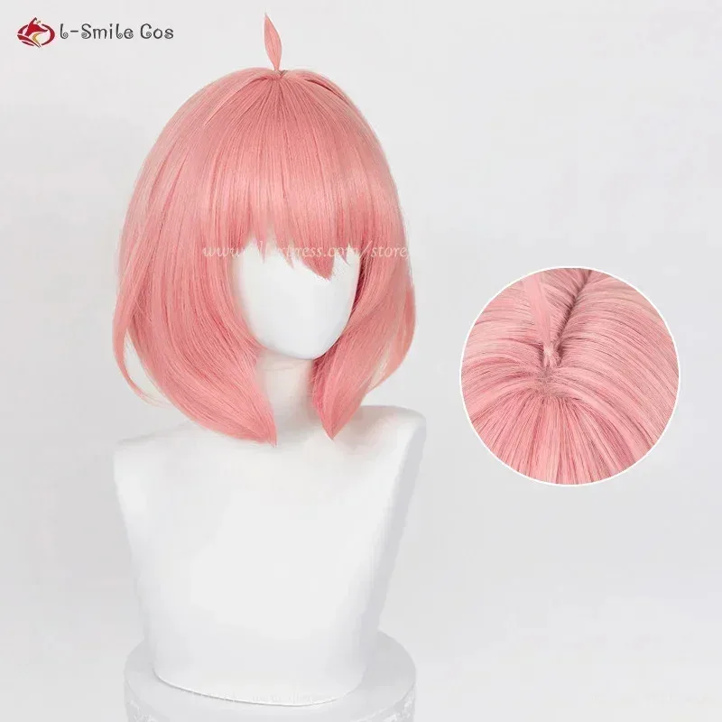 

Candy 2025Anime SPY Anya Forger Косплей Короткие розовые или градиентные термостойкие синтетические волосы Парики для Хэллоуина для женщин + парик