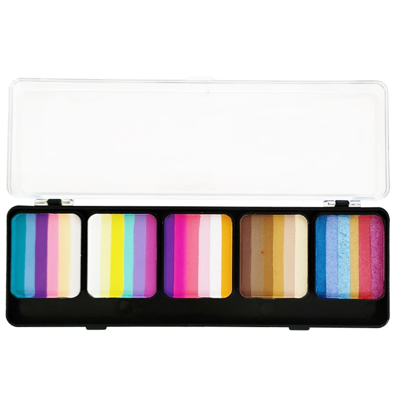 30g Fluorescent Face Painted Rainbow Cake Box For Festive Parties Is Safe, Non-toxic And Easy To Clean