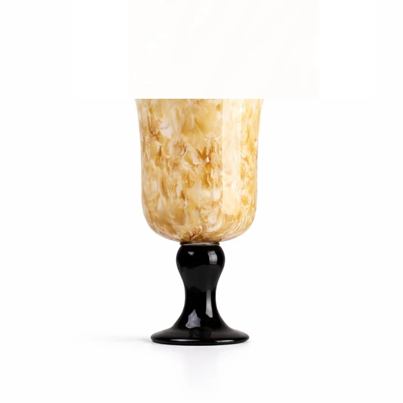 Retro Goblet Glass Flower Vase, Elegant Table Decor, High-end Floral Container for Fresh Flower Display