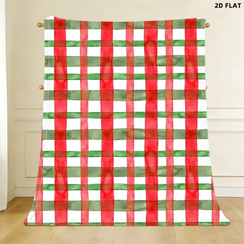 Pink Black Plaid Checkered Throw Blanket Classic Tartan Print Soft Blanket for Sofa Bed Dorm Couch Room Fashion Decor