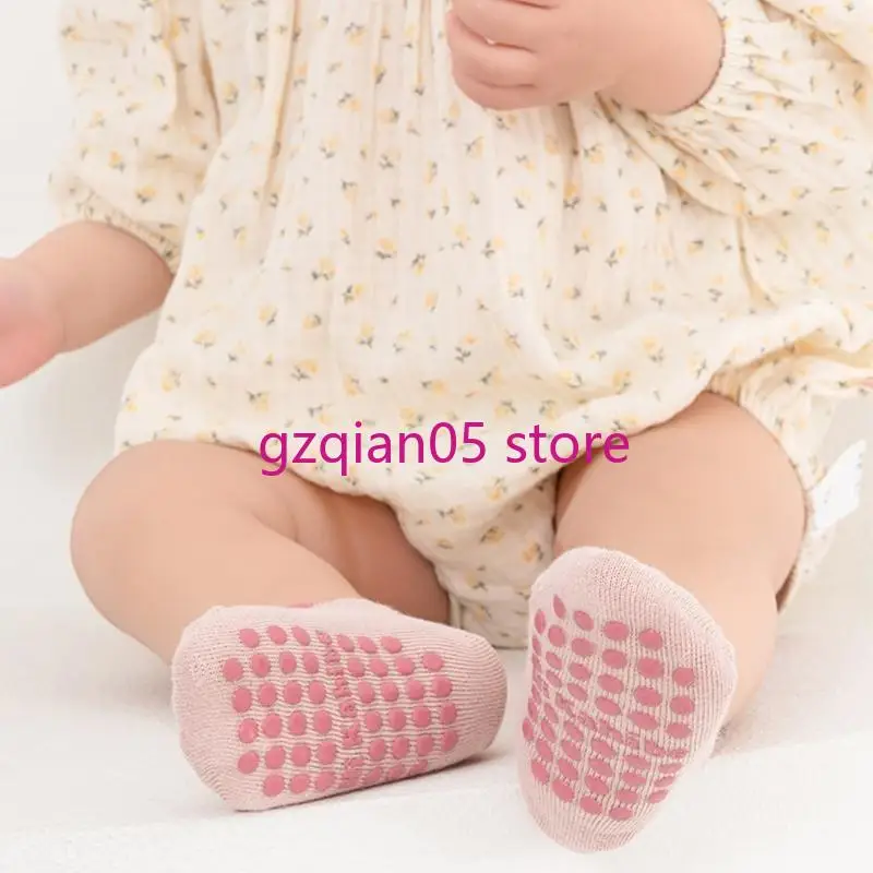 

N7ME Baby Ankle Socks Spring Cotton Socks Breathable Baby Infant Grip Sock High Elastic Socks for Girls Boys 0-5 Years