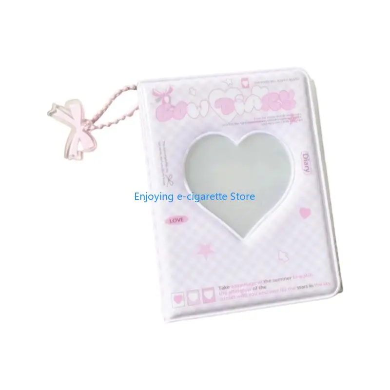 3-Zoll-Mini-Fotokarten-Albumbuch mit vorderem Sichtfenster, PVC-Einband und Charm-Akzent für die Aufbewahrung von Sammelkarten – Detail 9