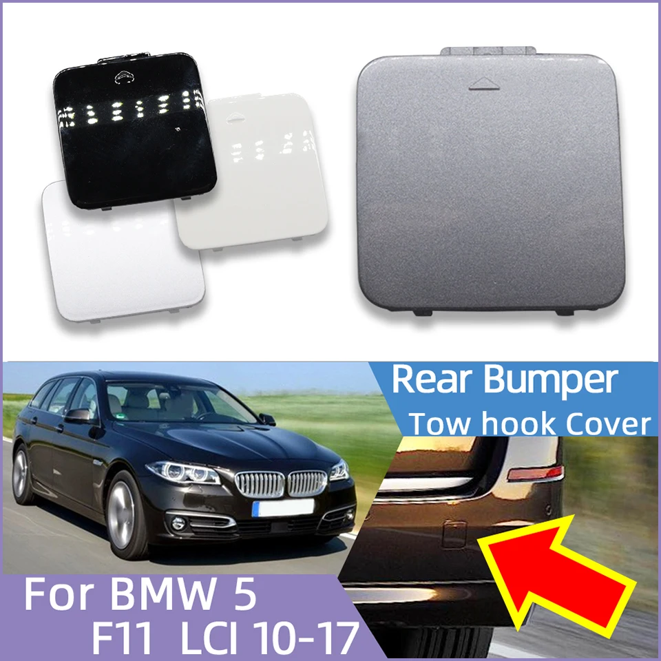 

Auto Rear Bumper Tow Hook Eye Cover Cap For BMW 5 Series F11 LCI Ordinady Version 2010 - 2017 Towing Hauling Shell Lid Garnish
