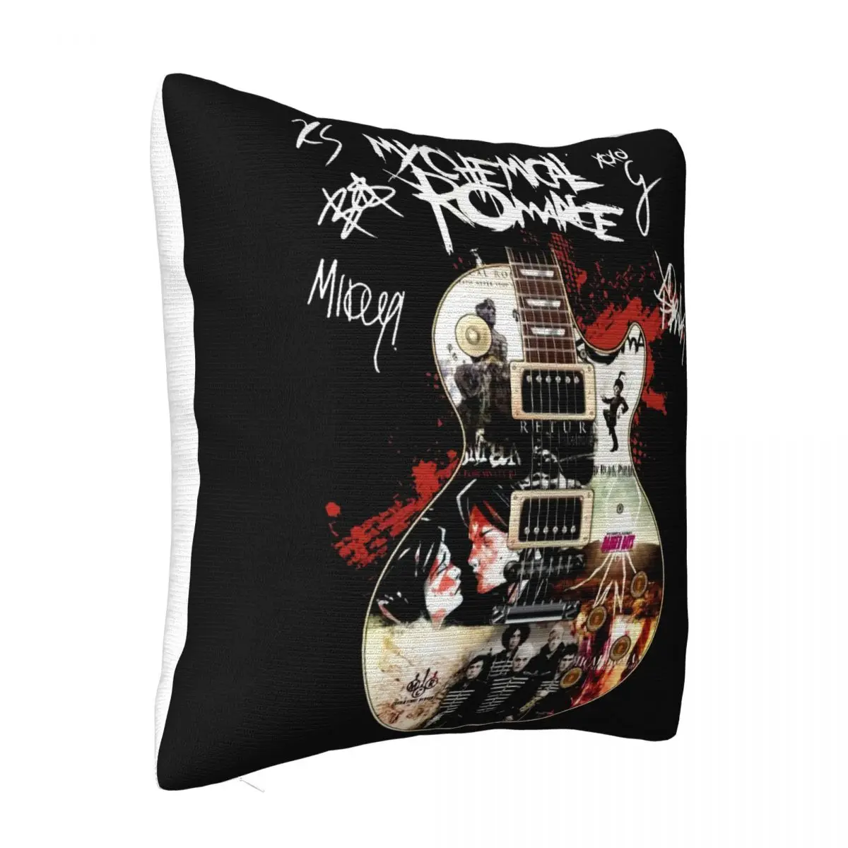 My Chemical Romance Rock Band Guitar Signature Fan Nice Gift Female Rap Womens Design Pillow Case