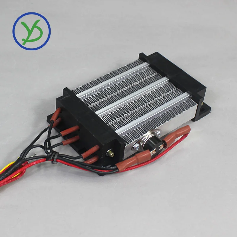 220V AC DC Insulated Thermostatic PTC heater ceramic air heater 600W Insulated heating element 124*76mm