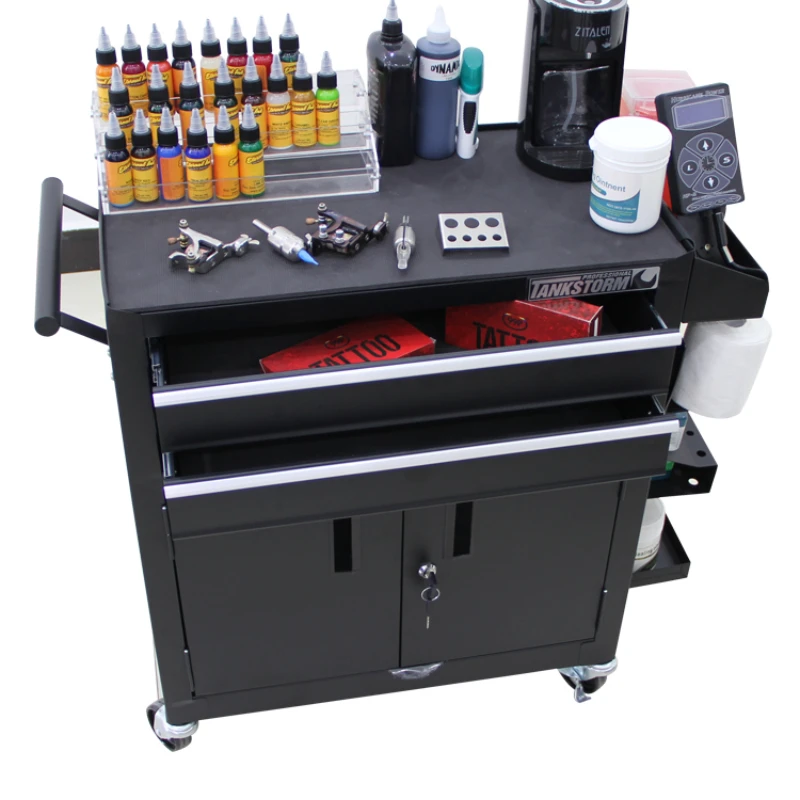 Excellent Tattoo tools box cabinetTray Beauty Work Station Tattoo Table Desk Tattoo tool box Furniture Durable