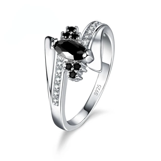 925 Sterling Silver Color Pierścionek zaręczynowy Biżuteria modowa Klasyczny styl Austriacki kryształ Prong Setting Kobiety Dziewczyny Hurtownia