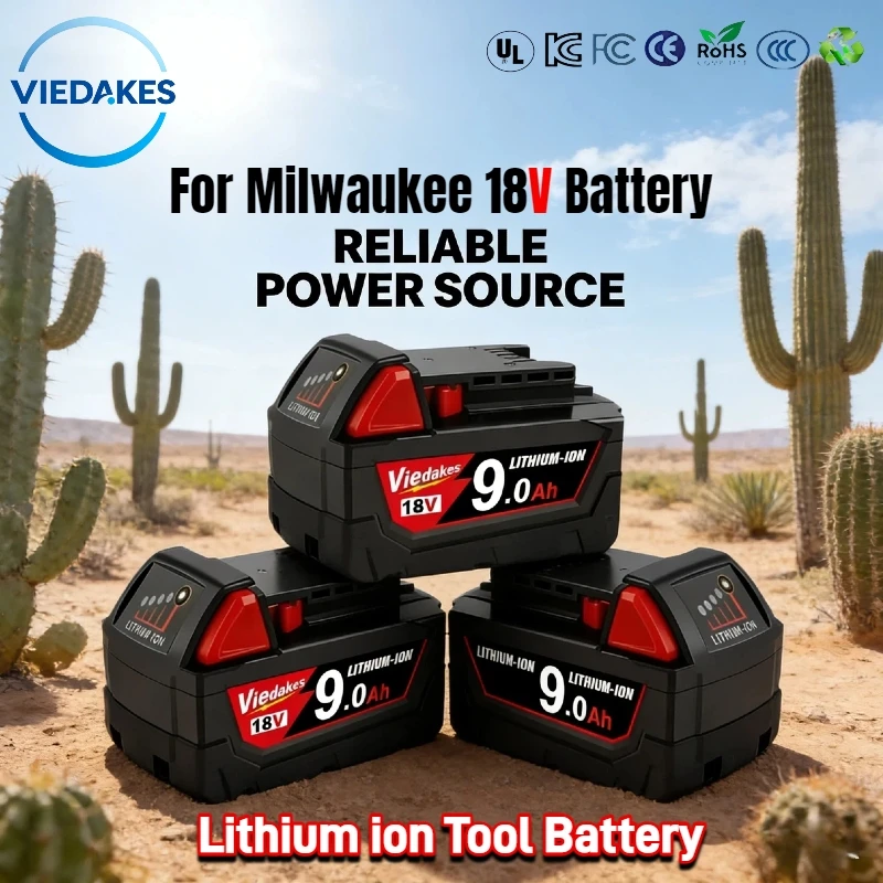 

18V 9.0Ah Lithium-ion tool Battery, for Milwaukee 18V Power Tools 48-11-1815 2646-20 2708-22 All 18V Series