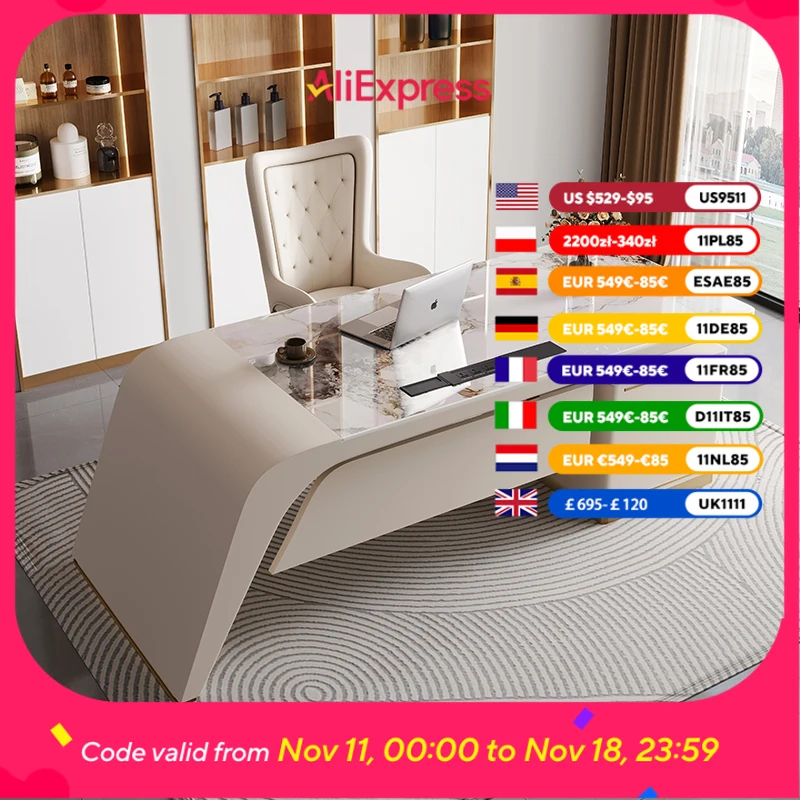 

Дизайнерский офисный стол для хранения, письменный органайзер с эстетическими ящиками, компьютерные столы, игровая белая мебель Mesa Para Computador