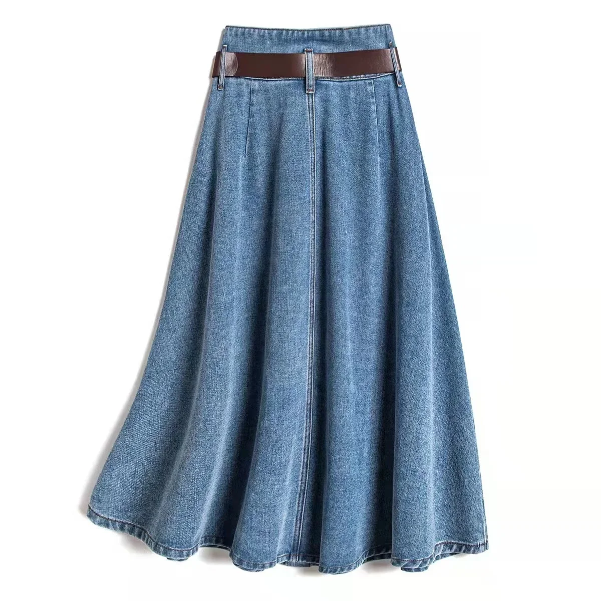 2024 Stile Coreano Primavera-estate Nuovo Tipo Gonna Gonna in Denim Con Cintura Monopetto Da Pendolare Moda Donna L160