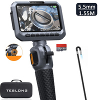 TESLONG 5.5mm Lens Two-Way 420° Articulating Borescope with 5 \