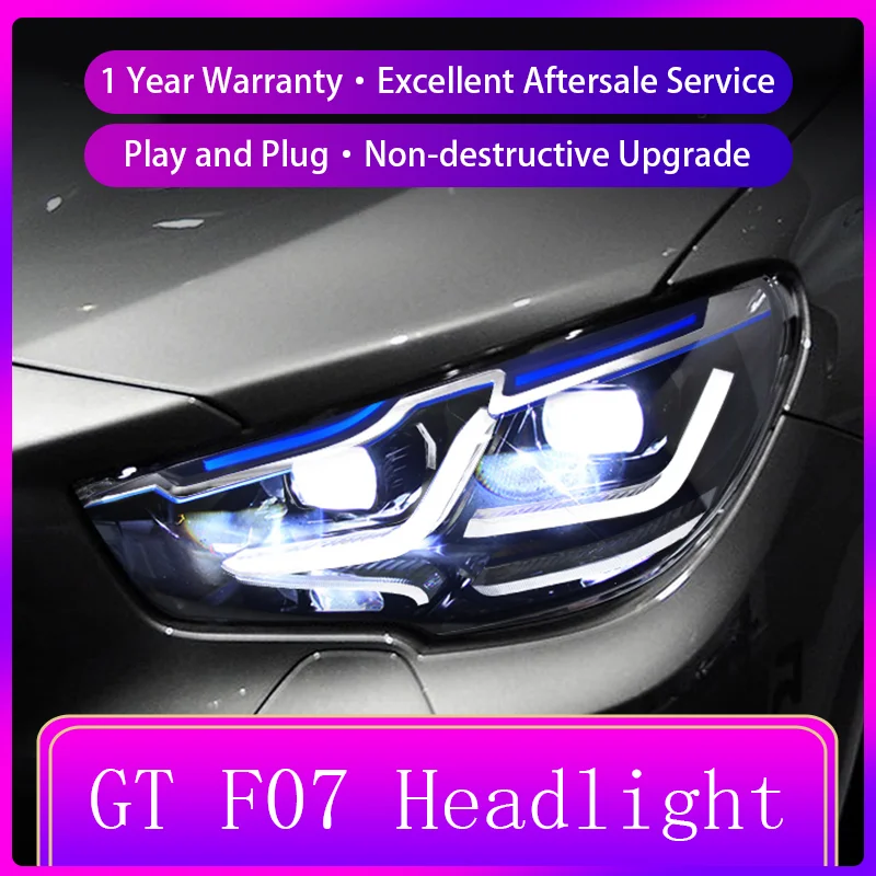 Auto Headlights For BMW 5 Series GT F07 2010-2017 Front Light DRL Head Lamp Turn Signal LED Configure Lens Tools Car Accessories