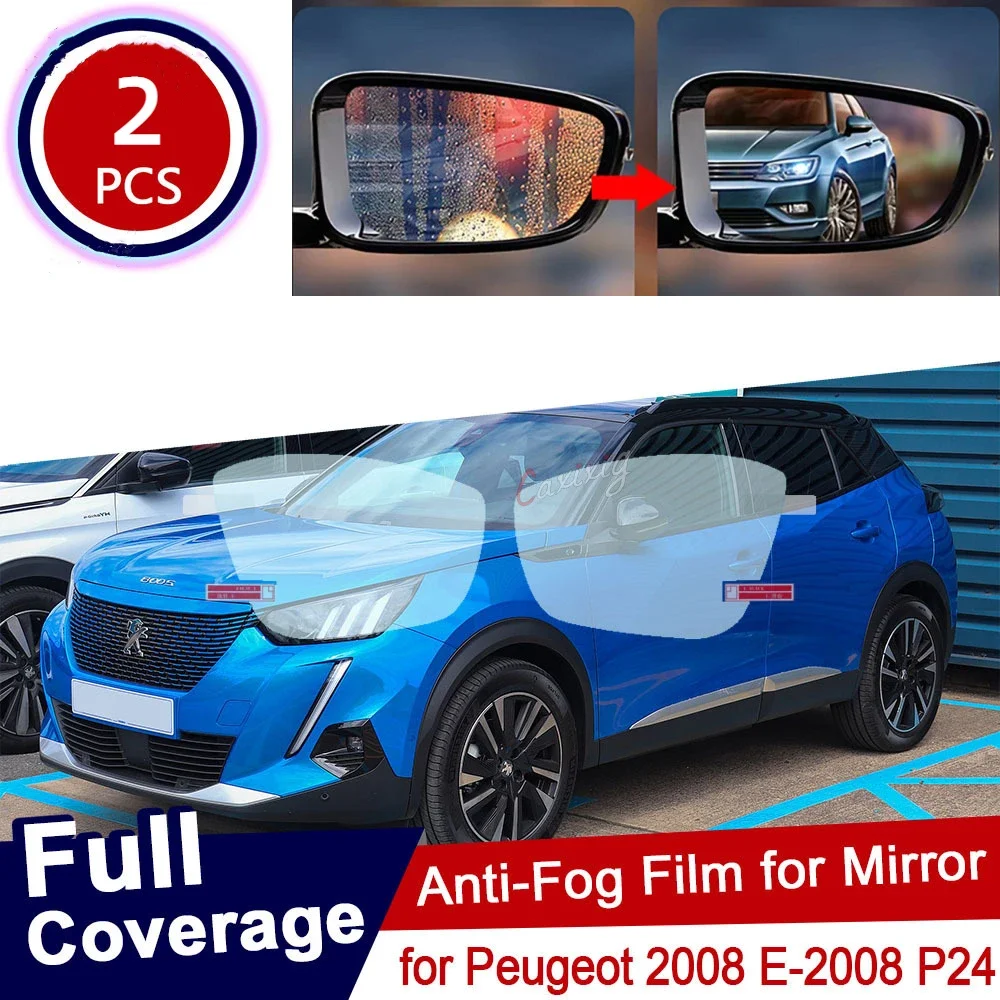 

Rearview Mirror Film HD Anti-Fog Rainproof Protective Mirror For Peugeot 2008 E-2008 P24 2020-2023 Stickers Car Accessories