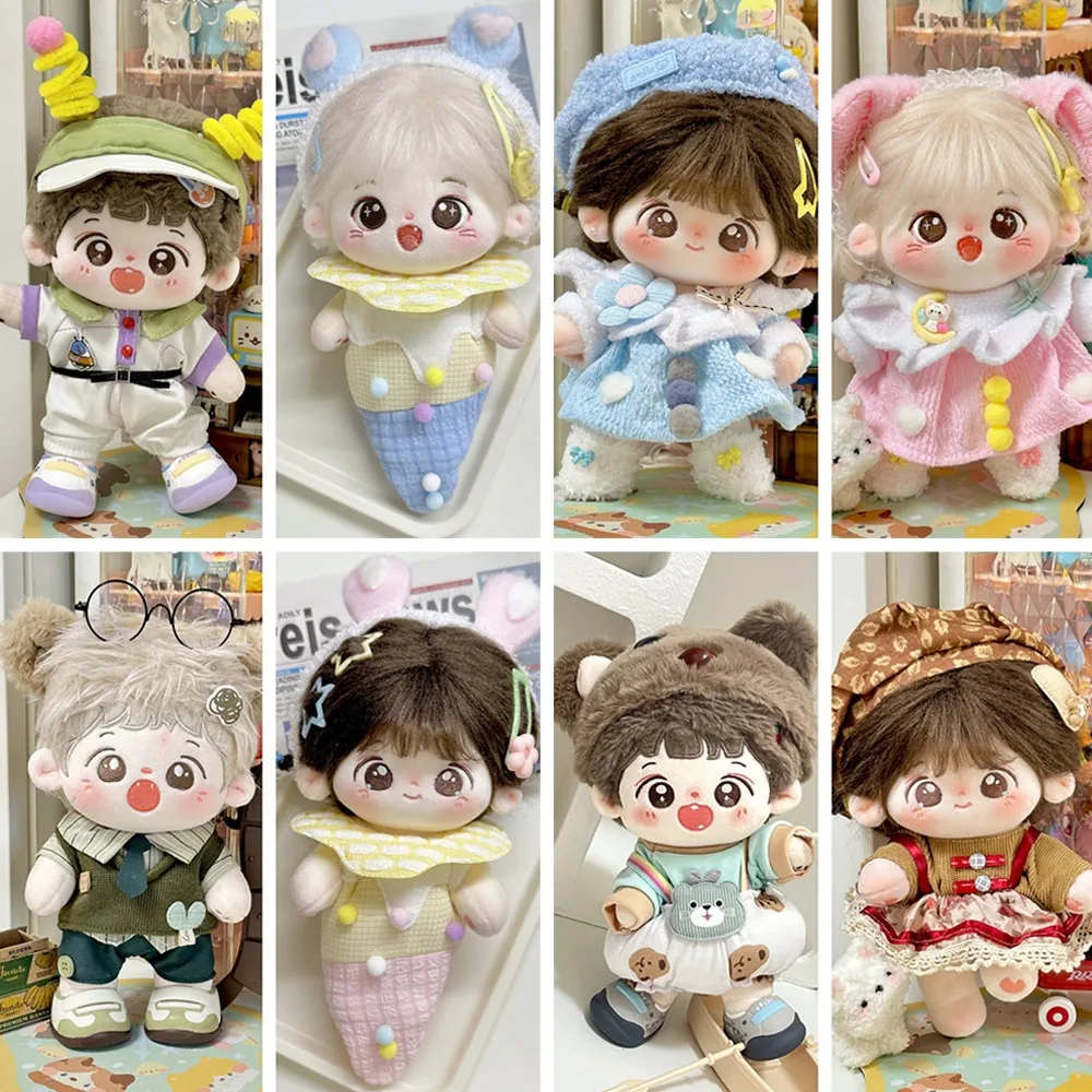 Replacement Outfit 20CM Cotton Doll Clothes Changing Sweet Skirt Stuffed Doll Plush Suit Cartoon DIY Clothing Plush Toys Clothes