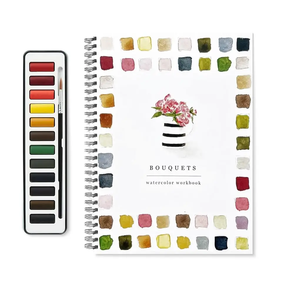 

Watercolor Workbooks, 12 Colors Water color Book Paint Set Art Crafts Painting Supplies for Beginner-Friendly Kids Adults Teens