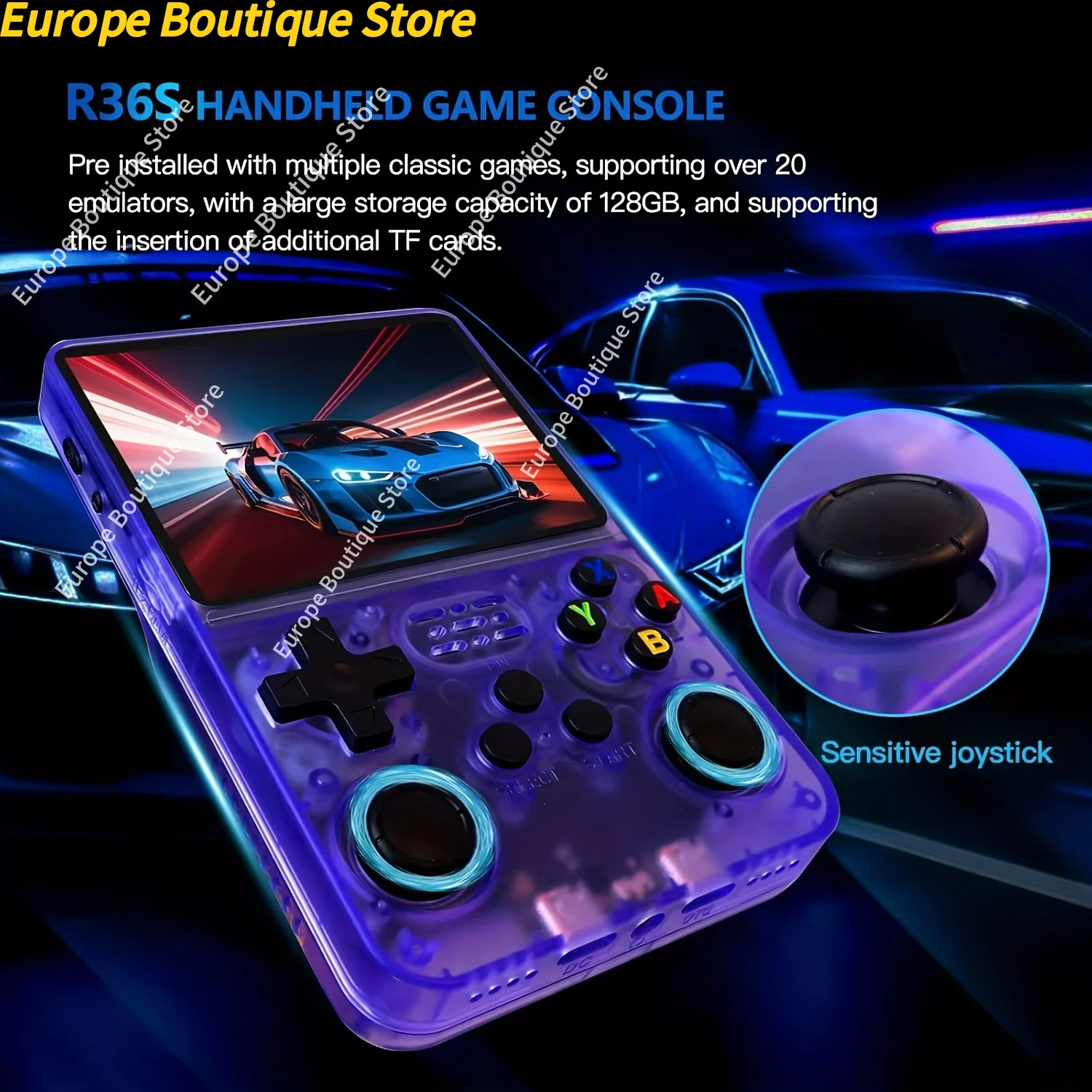 R36S ريترو وحدة تحكم ألعاب فيديو محمولة نظام لينكس 3.5 بوصة IPS شاشة R35s Pro مشغل فيديو جيب محمول 128 جيجابايت ألعاب #2