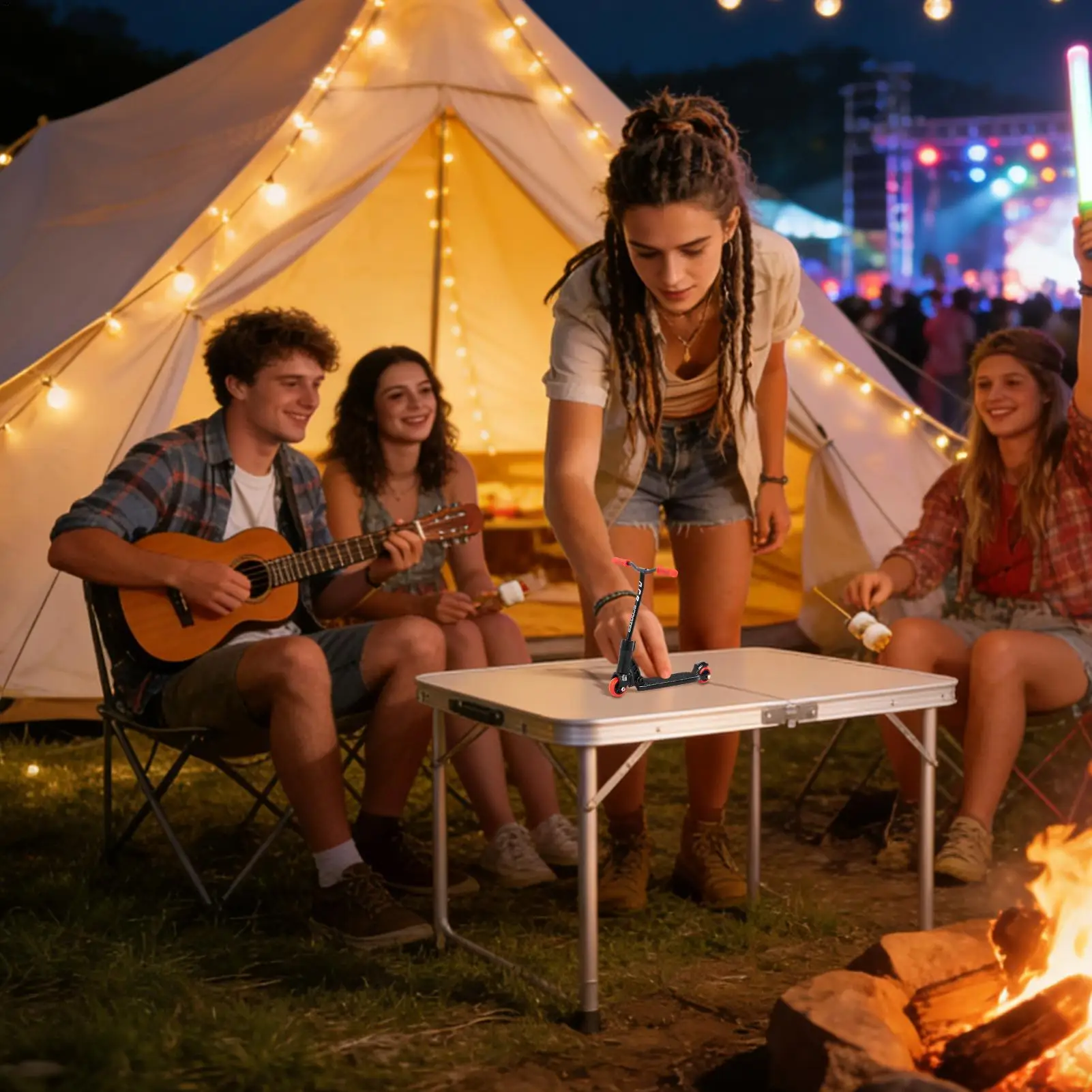 Finger Scooter Foldable Desktop Decoration Cute Finger Scooter Toy For Kids Teens Adults Collectors Home Office Bedroom Study