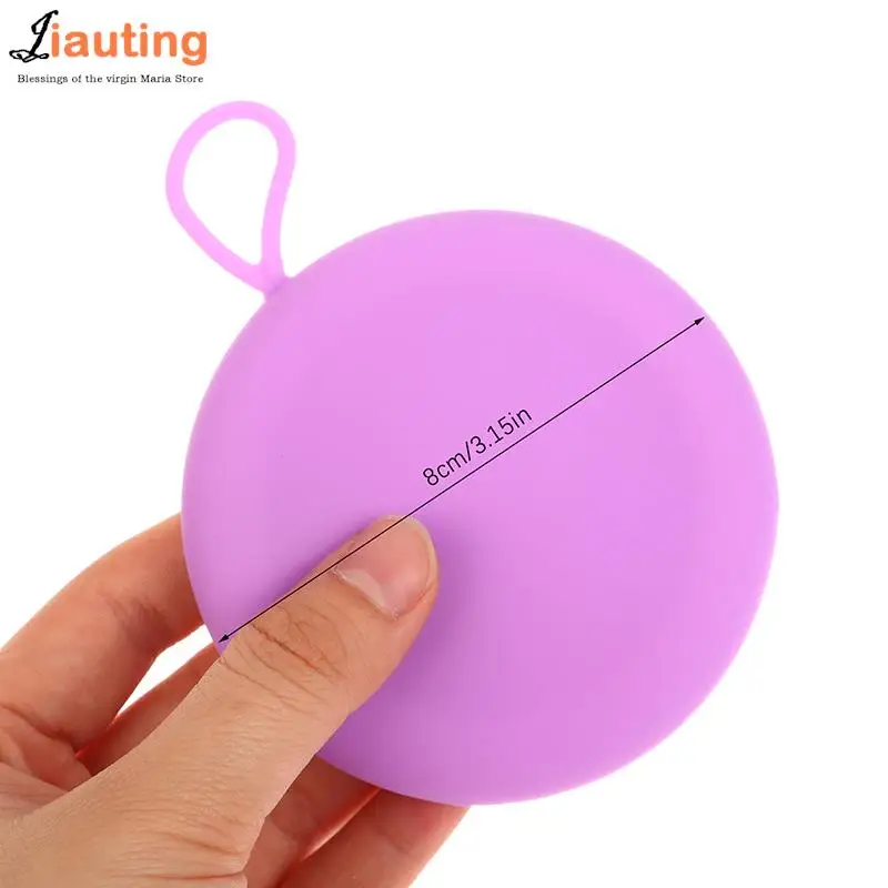 1PC Portable Silicone Reusable Menstrual Disc Feminine Hygiene Menstrual Cup Period Menstrual Collector Storage Box Extra-Thin