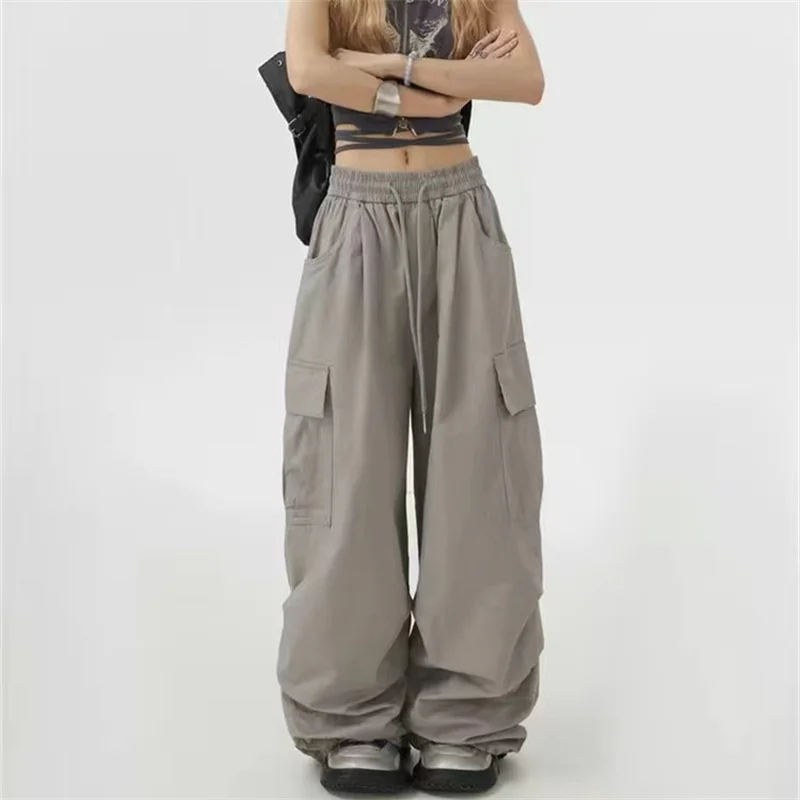 

Loose Harajuku Trouser Y2k Pants Punk Black Cargo Pants for Women High Waisted Joggers Baggy Sweatpants Girls Femme Pantalones