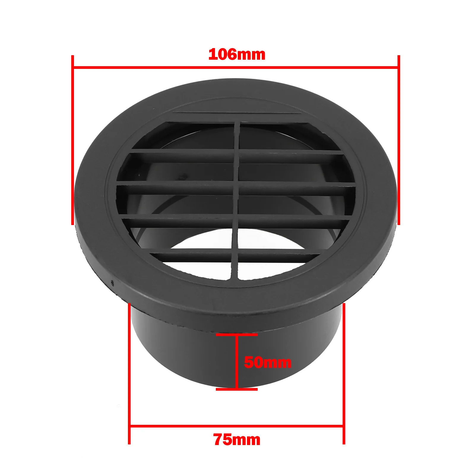 75mm Rotating Duct Vent Outlet for Webasto Heater Systems Designed for Eberspacher and Marine Heating Compatibility