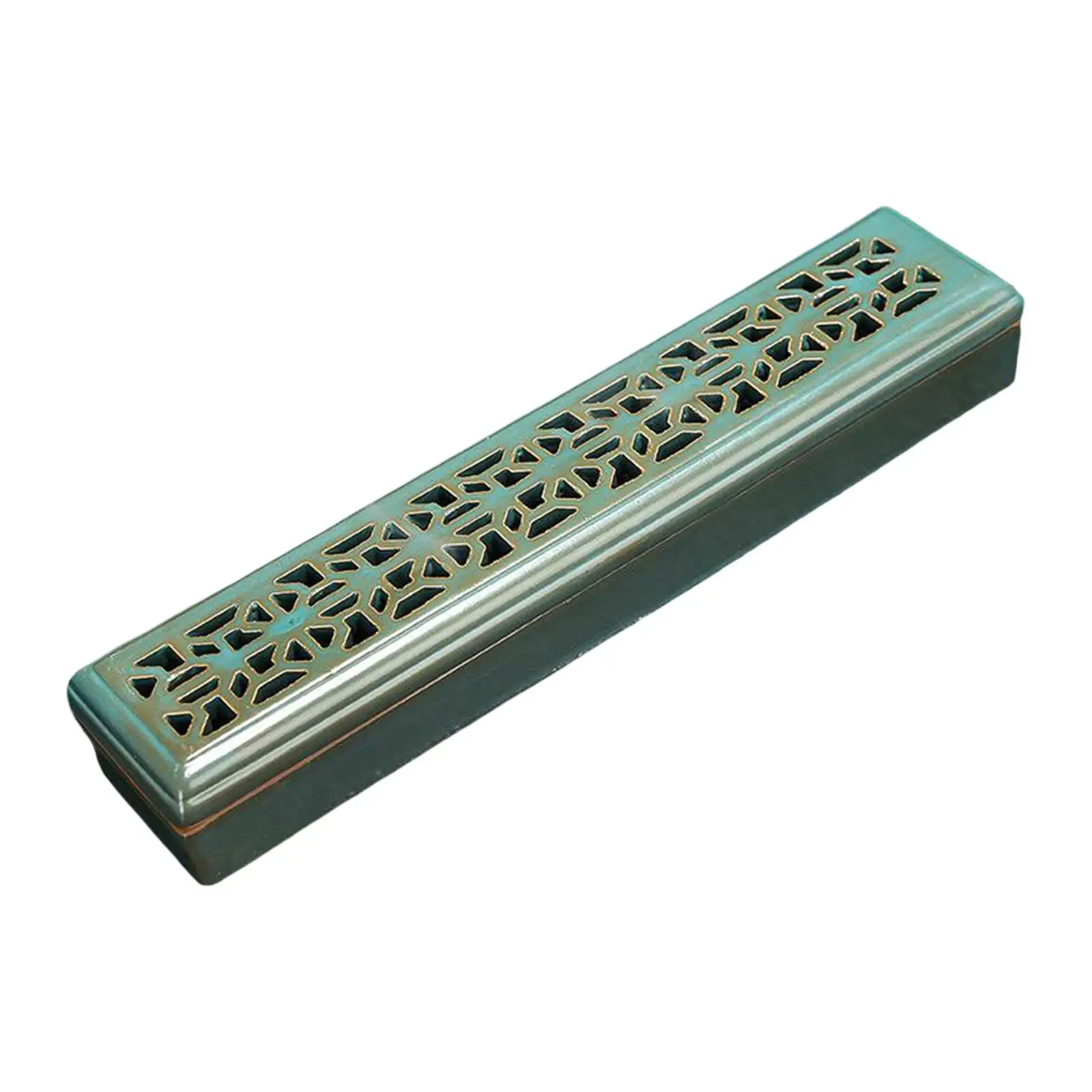 New Creative Carved Incense Holder Coffin Burner Box Storage Ash Catcher