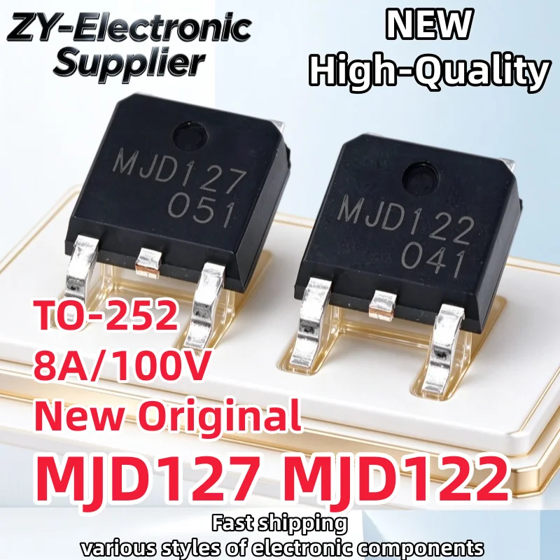 10Pcs New Original MJD127 MJD122 MJD127G MJD122G J127G J122G MJD122T4G MJD127T4G TO-252 Best Quality In Stock