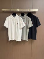 The New Men's and Women's Heart-shaped POLO Shirts That Are Popular in Europe During Summer Are Loose, Comfortableand Breathable