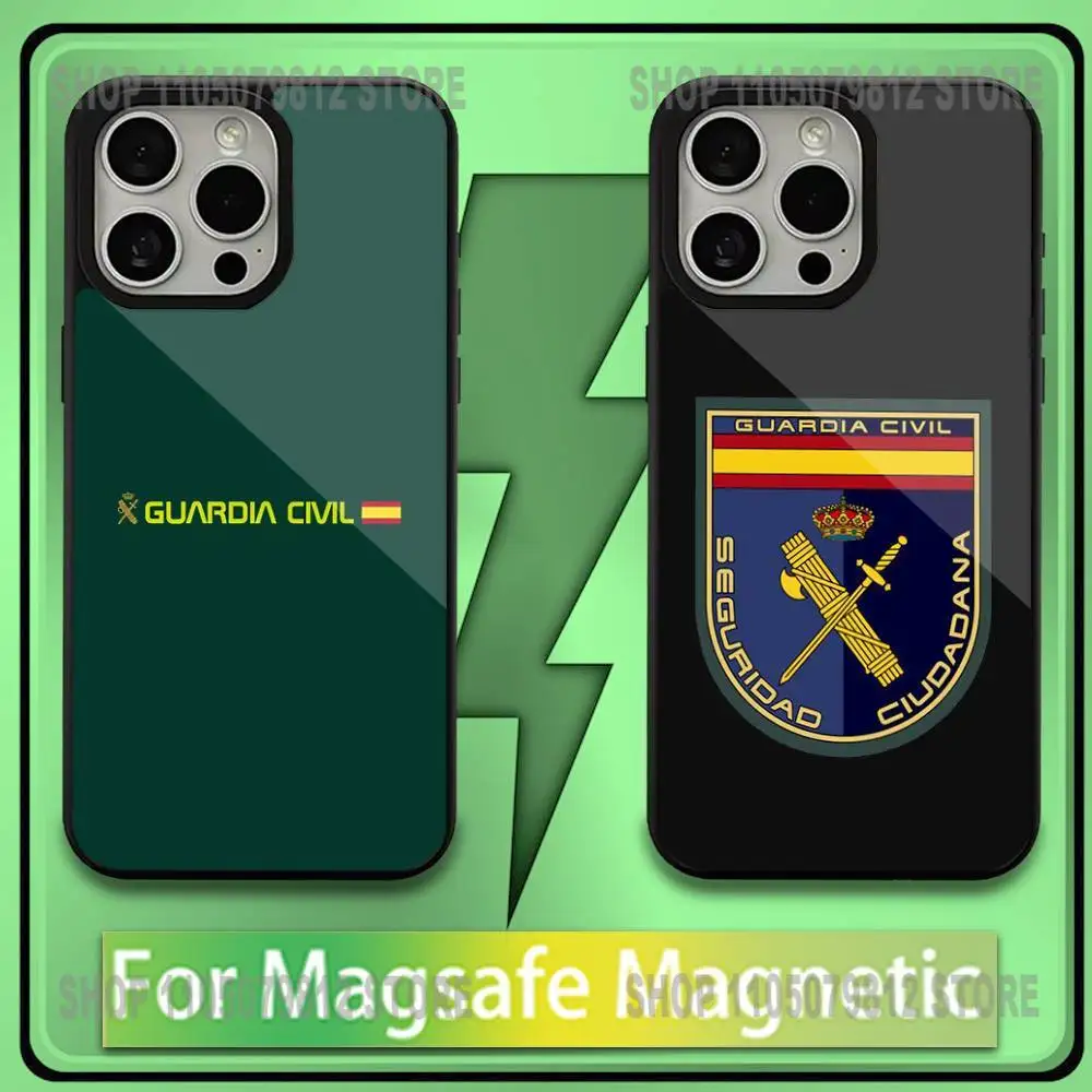 

Spanish Guard Civil Emblem Phone Case For iPhone17,16,15,14,13,12,11,Plus,Pro,Max,Mini Soft Magesafe Magnetic Wireless Charge