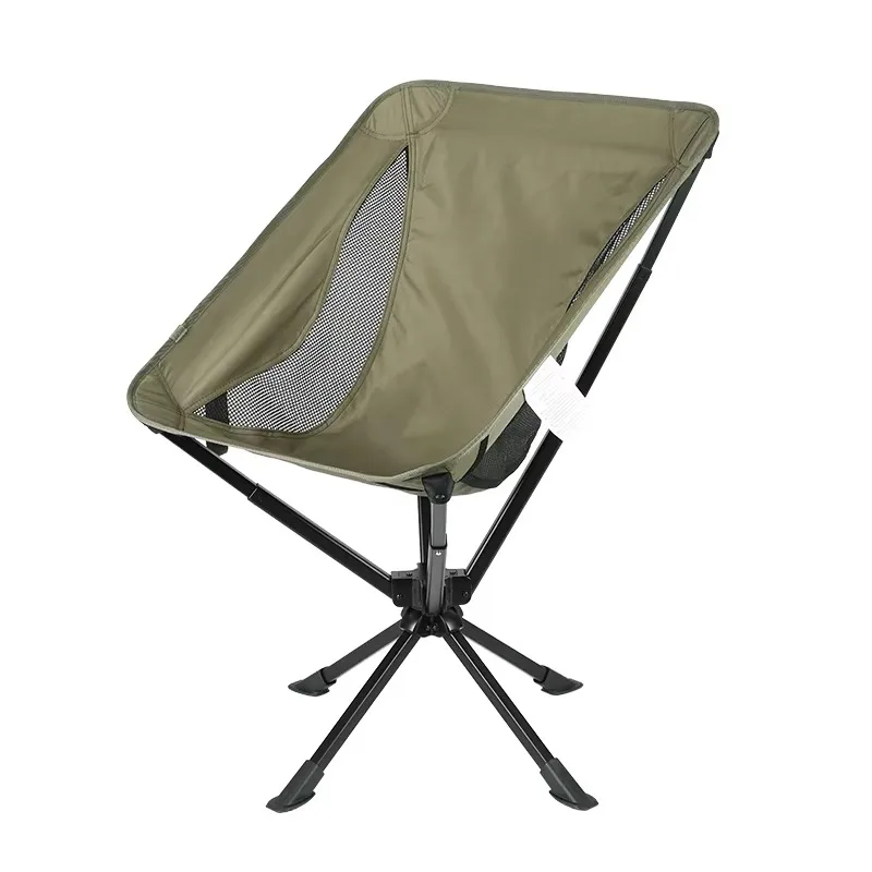 Modern design moon chair for easy folding and rotating camping outdoor furniture