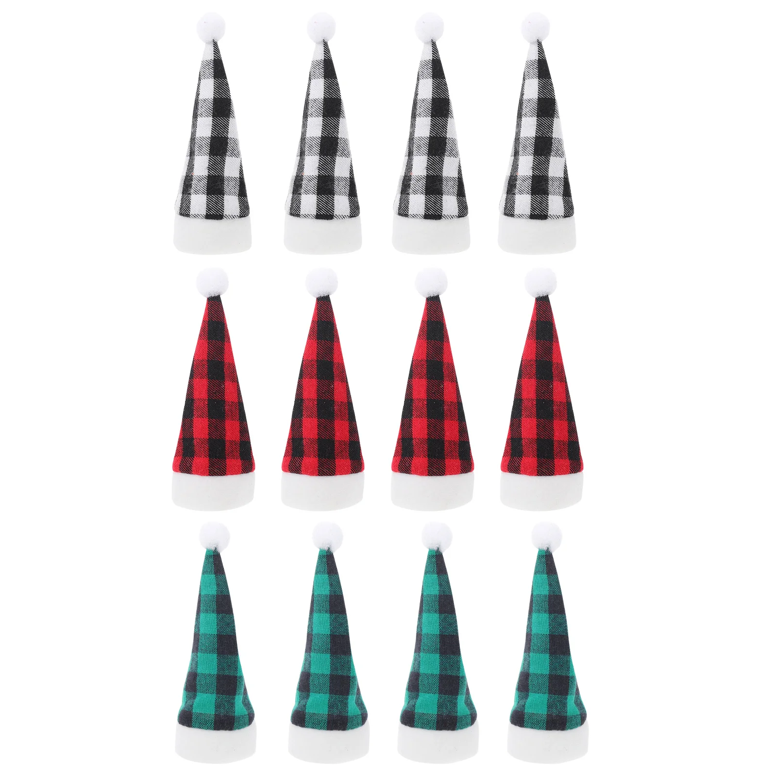 

Santa Hat Cutlery Bag Bottle Cover Set Holiday Tableware Holder Cloth Silverware Covers for Xmas Dining Table