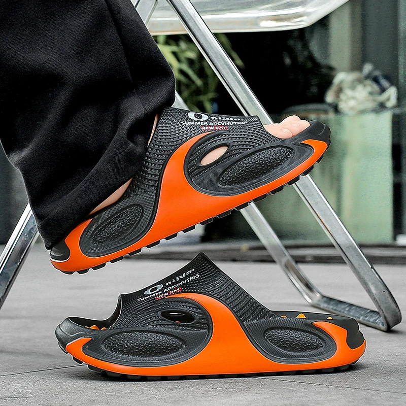Sommer Neues Design Herren Massage-Hausschuhe Indoor Outdoor Sandalen Strand Herren Freizeitschuhe EVA Weiche Slides Herren Paar-Hausschuhe – Detail 7