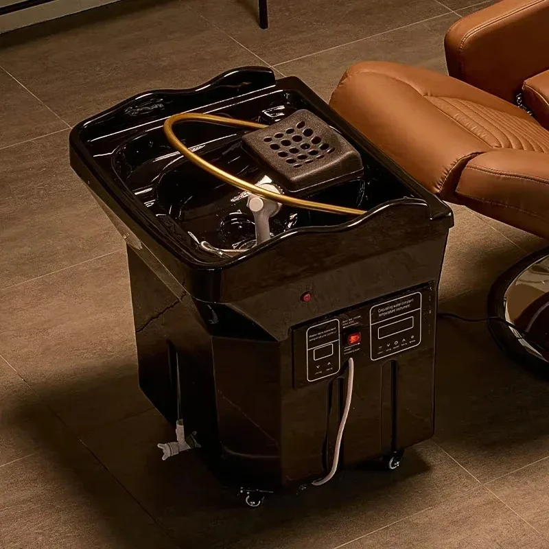 هيد سبا مع خزان مياه، كرسي شامبو متنقل، حوض أسود، حوض شامبو محمول