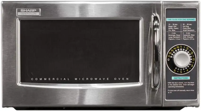 R-21  Medium-Duty Commercial Microwave Oven with Dial Timer, Stainless Steel, 1000-Watts, 120-Volts, One Size