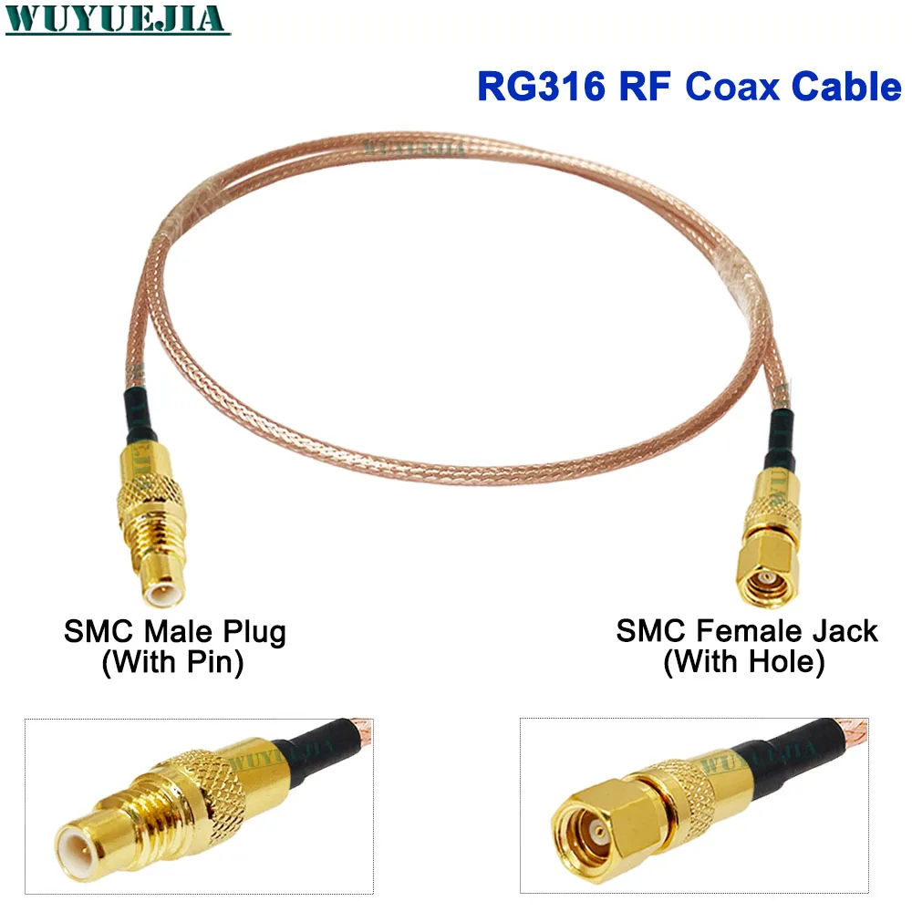 

10CM~15M SMC Female Jack to SMC Male Plug Connector 50-1.5 RG-316 Pigtail RF Coaxial Cable SMC Straight Adapter Extension Cable