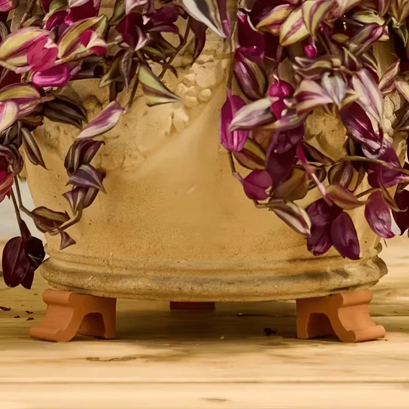Three-piece flower pot support, flower pot tray foot pad