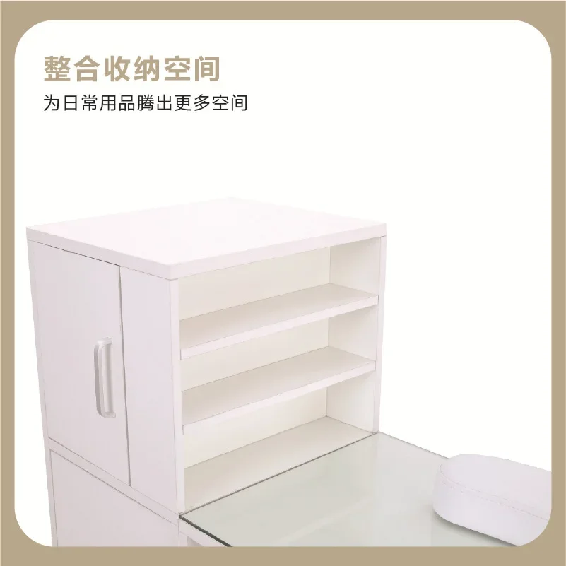 Manicure table Glass countertop Large capacity storage Built-in hand rest Multifunctional mobile