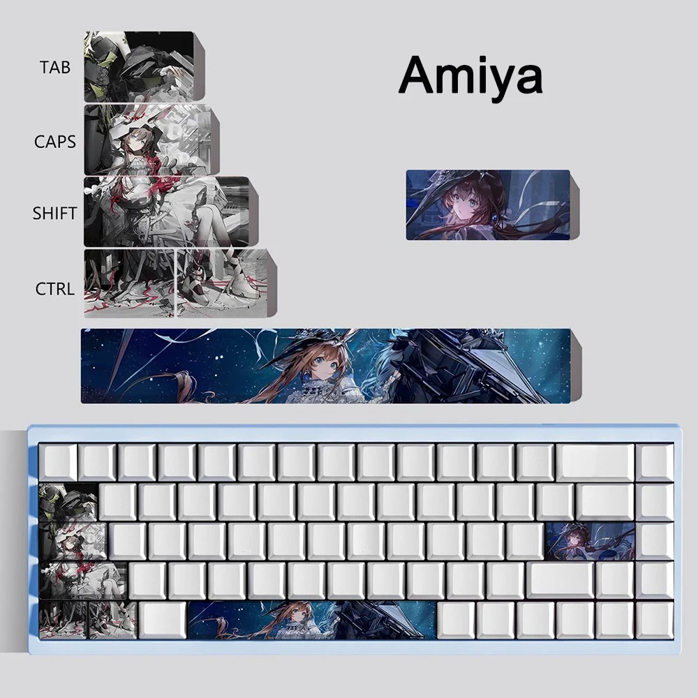 Arknights Theme Anime Keycaps Azur Lane‌ Mechanical Keyboard Cherry PBT Custom Cartoon Cute Keycaps Gaming Keyboard Accessories