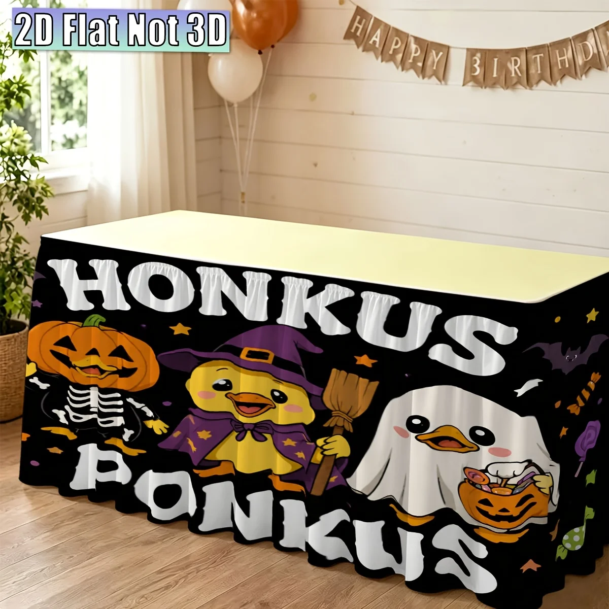 2D flat, JIT, 1pc, party, Halloween cartoon character, theme party tablecloth