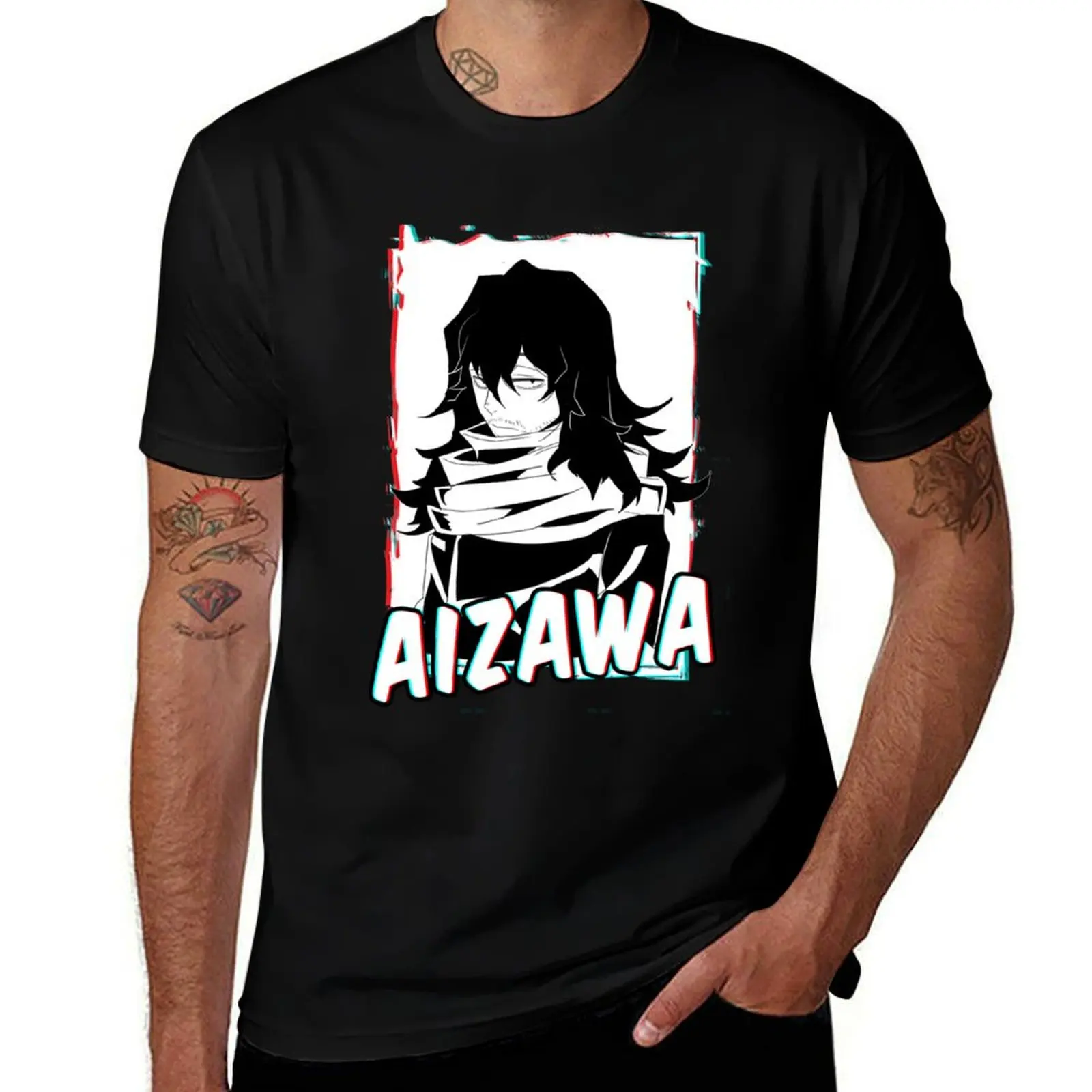 Aizawa sensei - Mha T-Shirt Basic Short Sleeve Cotton Blend T-Shirt
