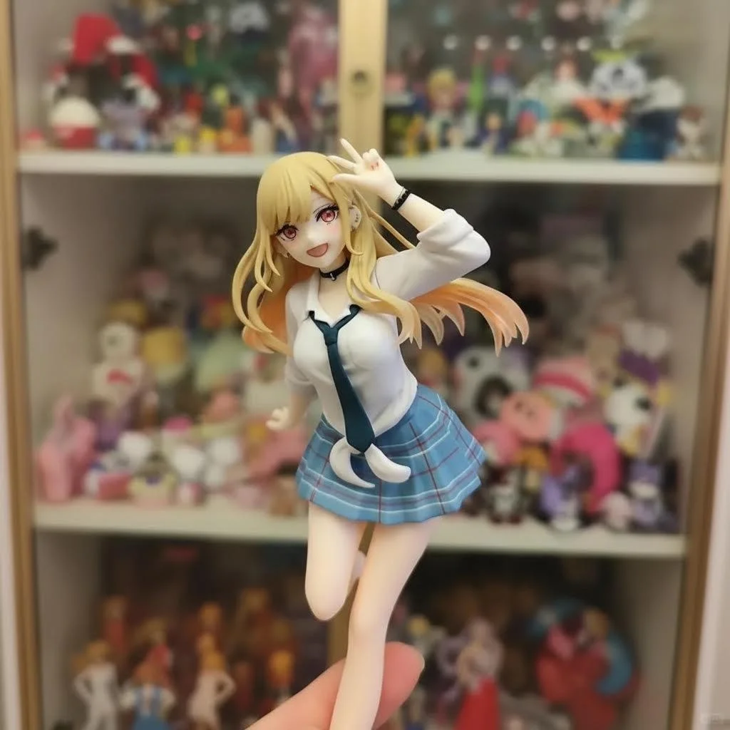 My Dress-up Darling Kitagawa Marin Figur - Schuluniform PVC Actionfigur Spielzeug für Kinder Stehende Anziehfigur Geschenk