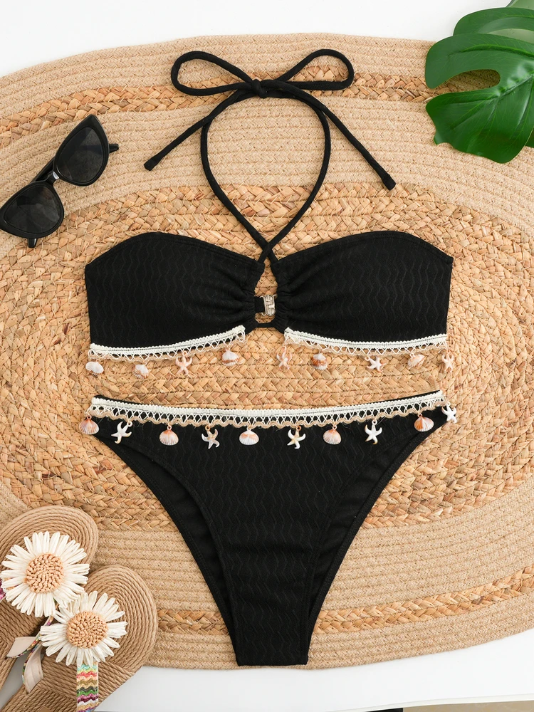 

Sexy Bikini Women's Star ell Tight Pure Color Strap Binding Swimsuit Tagkita Brand e Bikini with Chest Pad No Steel ...