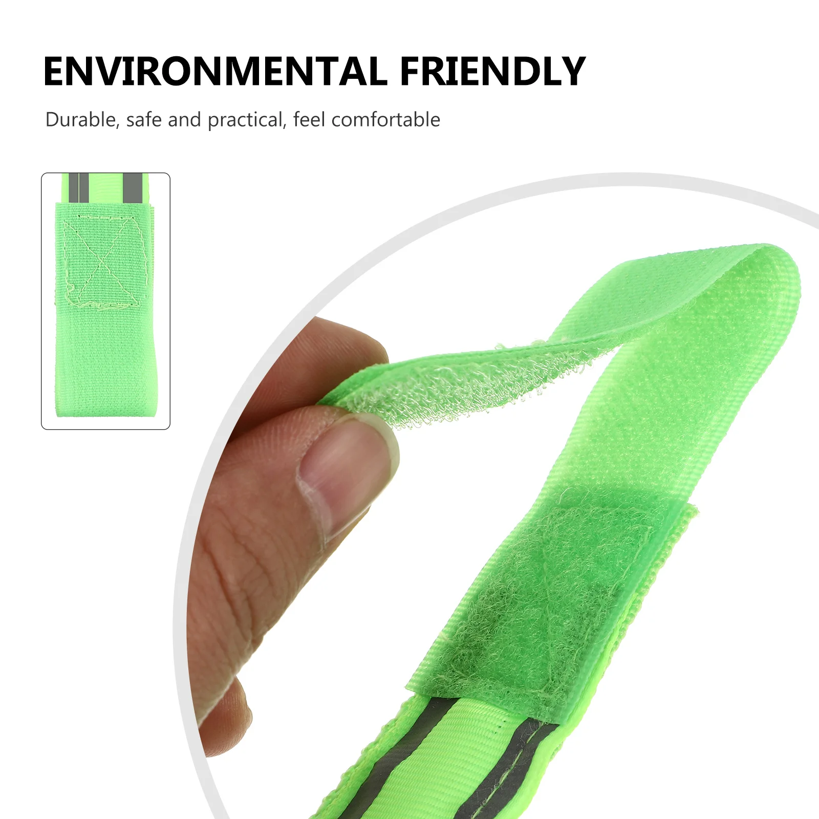 2Pcs LED Light Armband Fluorescent Luminous Wrist Band for Night Running Cycling Safety Adjustable Reflective Sports Supply Gear