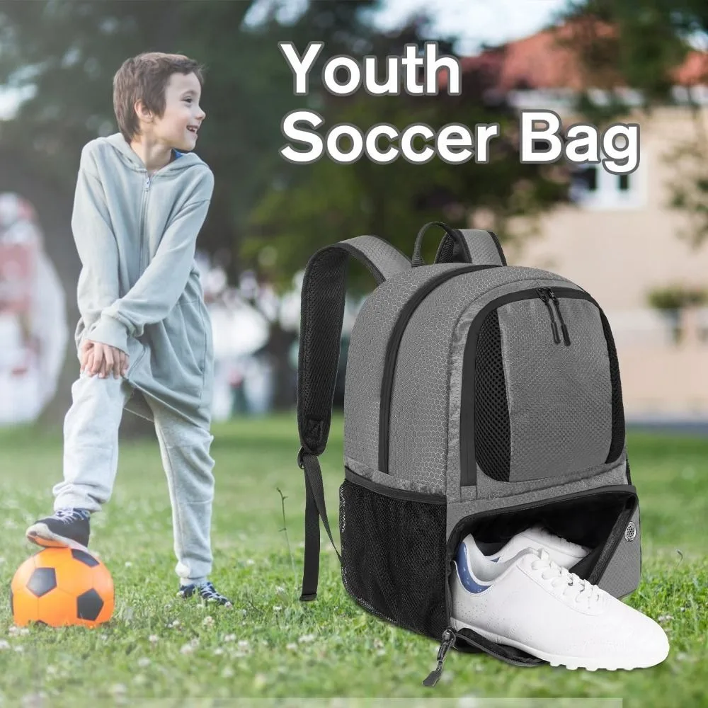 Large Capacity Soccer Backpack Water-resistant Lightweight Basketball Bag Breathable with Shoes Compartment Soccer Bag view 4
